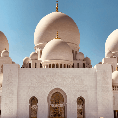 Pay a visit to the Grand Mosque and the Dubai Museum opposite, fifteen minutes' drive away