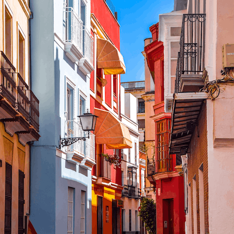Wander the beautiful, historic streets of Seville