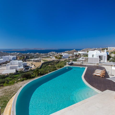 Cool off with a swim in the sparkling pool
