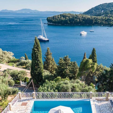 Admire the stunning views over the Ionian Sea
