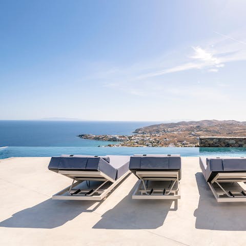 Swim to the edge of the infinity pool and take in the sea vista