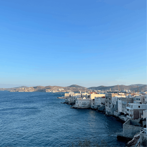Explore Hermoupolis, the capital of Syros – just a fifteen-minute drive