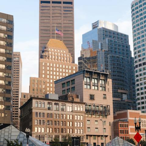 Sample vibrant Boston's wide range of eateries, within a five-minute stroll