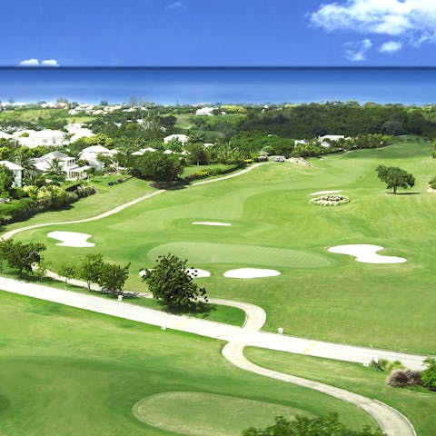 Get on your A game at the resort's 13-hole golf course