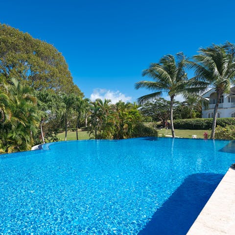 Start your day right with a refreshing swim in the large communal pool