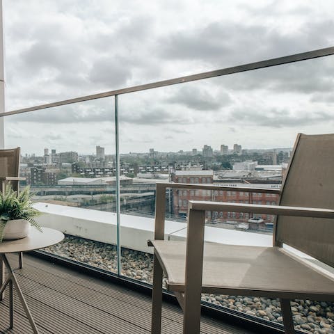 Sit out on the balcony with a shandy and look out over London's skyline