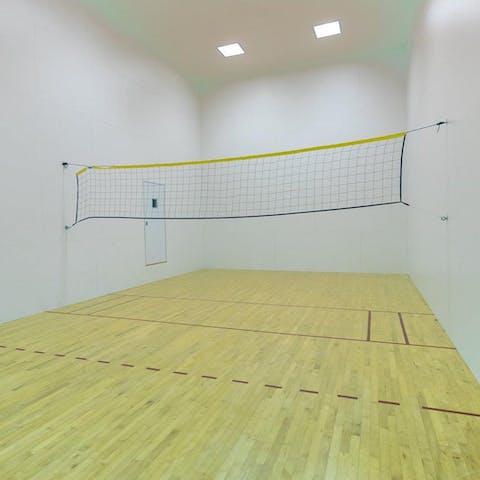 Work up a sweat on the racquetball court