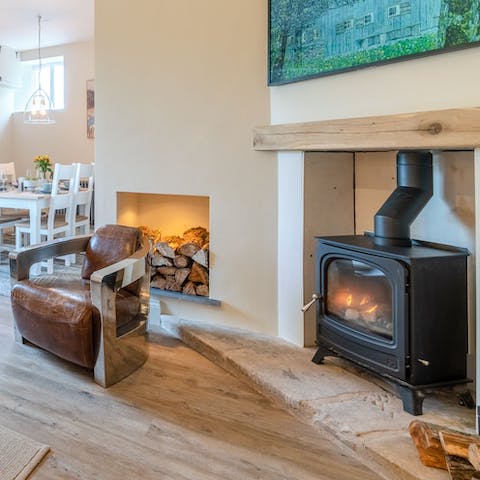 Snuggle up by the log burner when the Welsh Border weather turns chilly