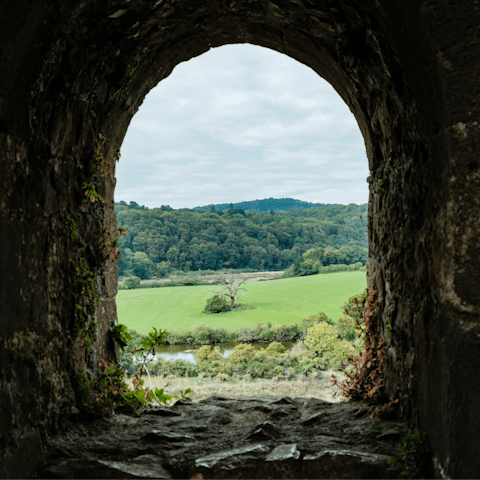 Visit the ruins of Chepstow Castle, less than a ten-minute drive away