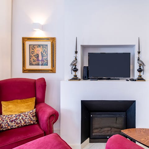 Get the fire place going in the living room and keep things cosy