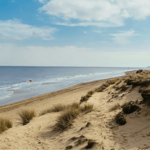Drive to the Norfolk Coast Path for a waterfront walk, nine miles from home
