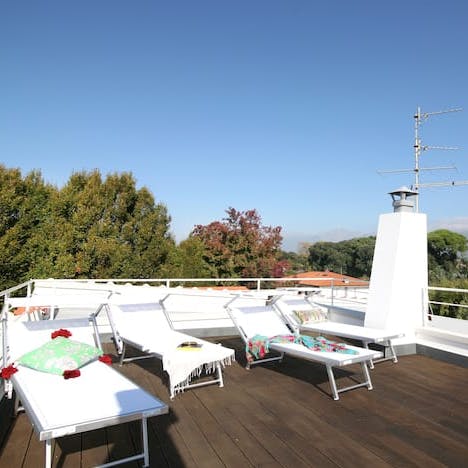 Top up your tan on the sun loungers on the rooftop terrace