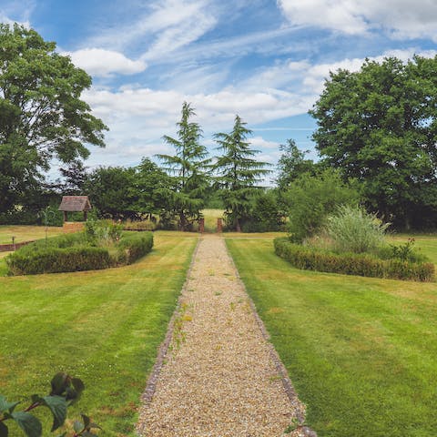 Wander about the manor house's pretty grounds and find a tranquil spot to read