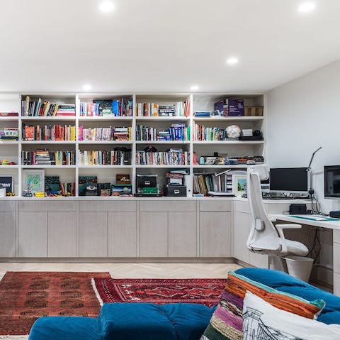 Catch up on work as you settle down in the home office space