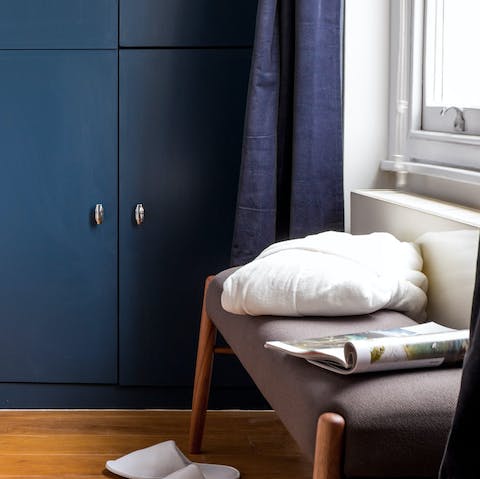 Find a cosy spot by the window to flick through a magazine