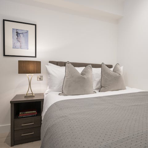 Enjoy a restful night's sleep in the comfortable bed
