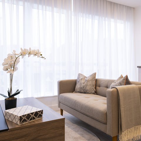 Grab a seat on the sofa and make the most of that early morning light