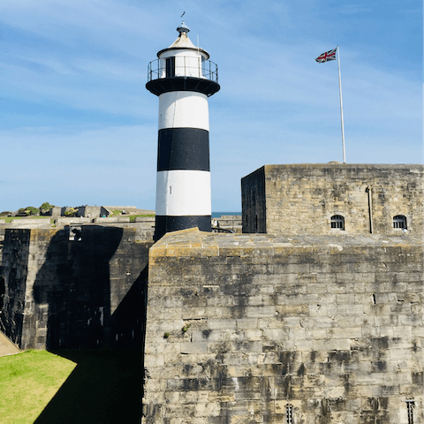 Take the thirteen-minute mosey to the 200 year old Southsea Castle Lighthouse
