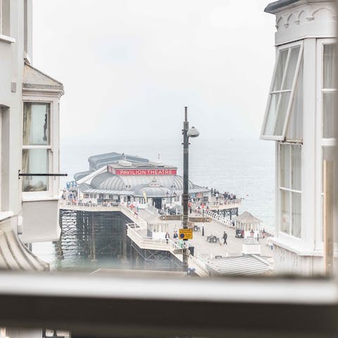 Watch the comings and goings on the pier from your window