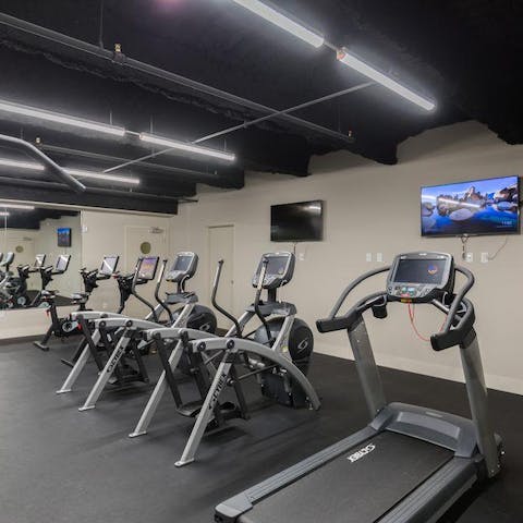 Work up a sweat in the on-site gym