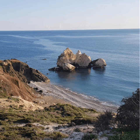 Stay in Aphrodite Hills – a four-minute drive away from Ranti Forest Beach