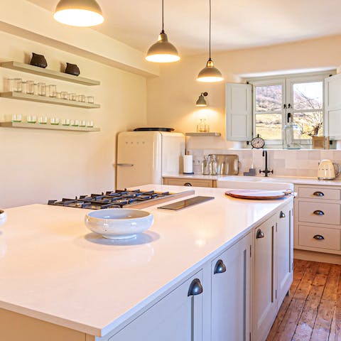 Whip up family favourites in the charming chef's kitchen