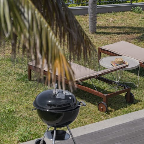 Grill some local seafood on the home's barbecue each evening