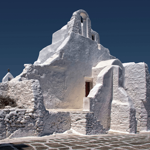 Swing by the Chapel of Panagia Theoskepasti, only minutes away