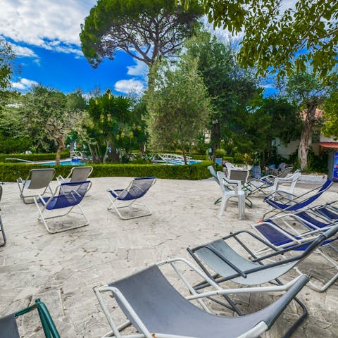 Kick back in the on-site gardens after an action-packed day out in Sorrento