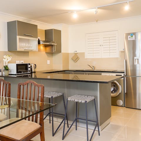 Recreate your favourite South African dishes in the fully equipped kitchen