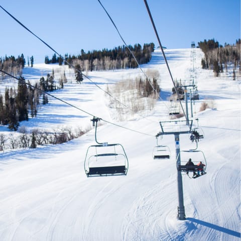 Walk across the street to the Highland lift and hit the slopes in no time