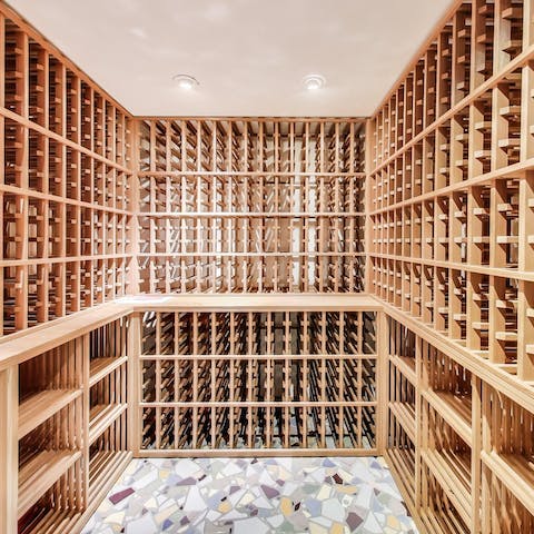 Take full advantage of the temperature-controlled wine cellar