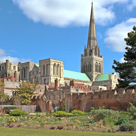 Visit nearby Chichester with its beautiful cathedral 
