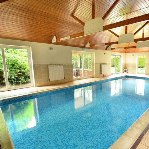 Take a dip in the indoor heated swimming pool