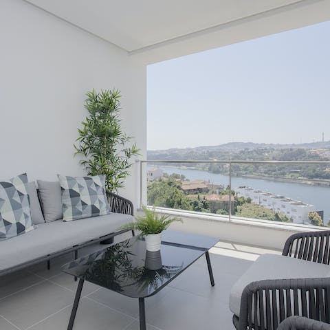 Relax on your balcony, sipping on your morning coffee while you catch up on your book