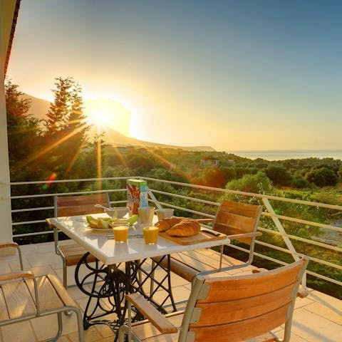 Sip sundowners on your sea-facing terrace