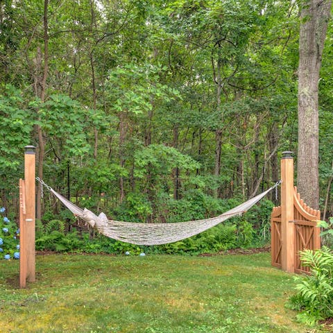 Rock yourself to sleep in the hammock