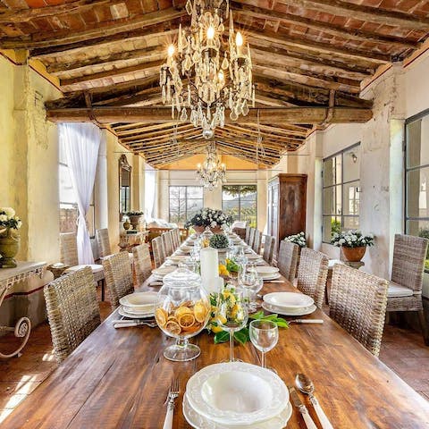 Get a taste of traditional Italian living as you dine together