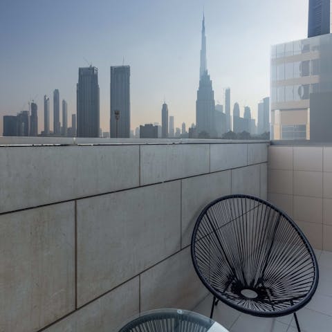 Admire the majestic Burj Khalifa from the privacy of your balcony 