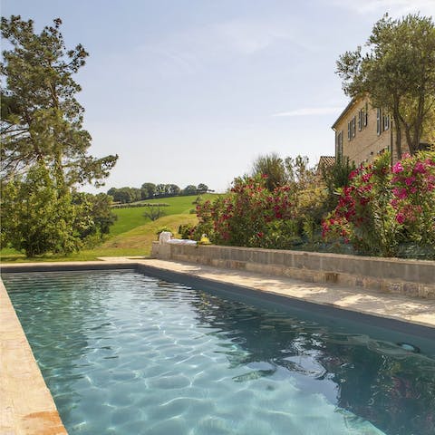 Swim some laps in the private pool to start your day and enjoy the fresh air of the Italian countryside