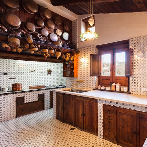 Cook up a feast in this gorgeous kitchen, from pasta to fish and delectable desserts