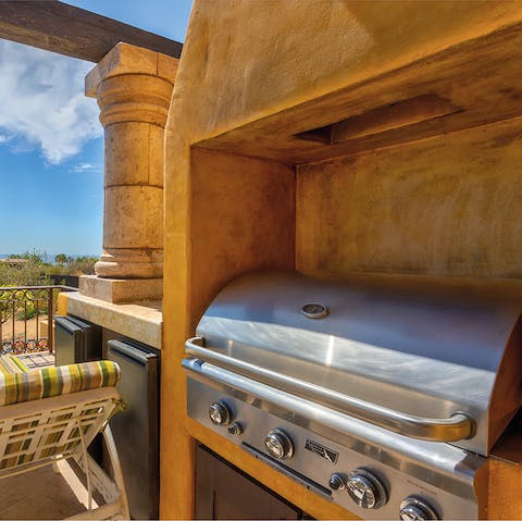 Grill poolside and find a shady spot on the terrace to dine alfresco