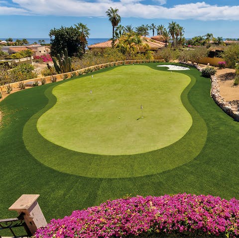 Practise your putting on your private green