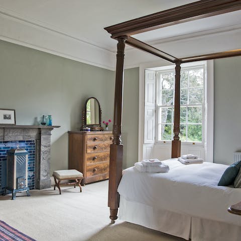 Sleep soundly in the tranquil bedrooms overlooking the gardens