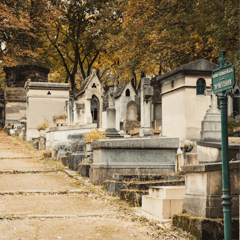 Enjoy a peaceful stroll around Cimitière Père Lachaise – it's just down the road