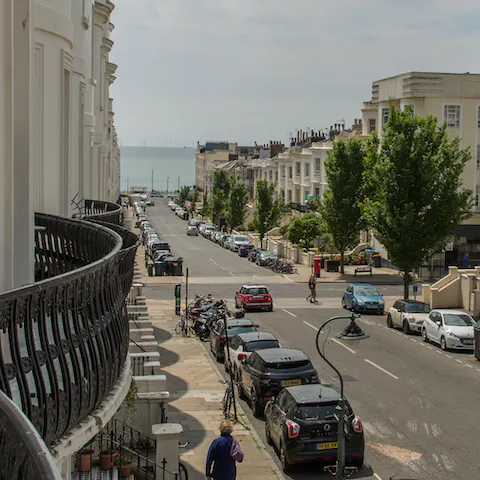 The balcony with a sea view