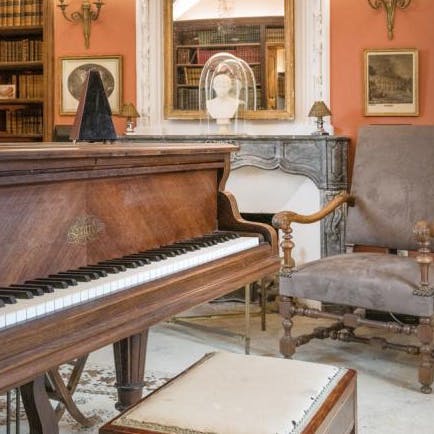 Practise your musical skills on the grand piano 