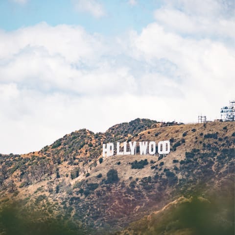 Stay in Beachwood Canyon, literally steps from the Hollywood sign