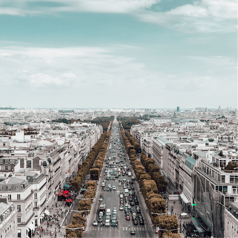 Take the ten-minute stroll to the Champs Elysées