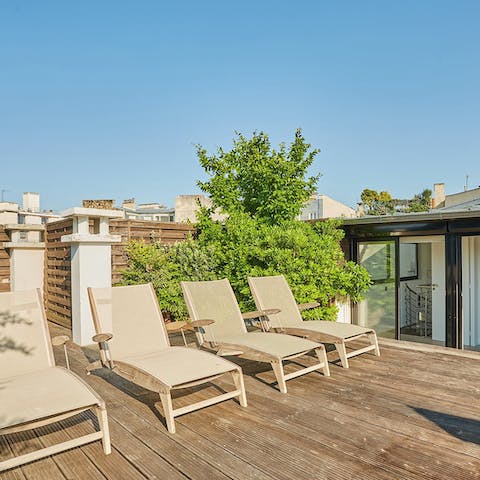 Relax and unwind on the private roof terrace